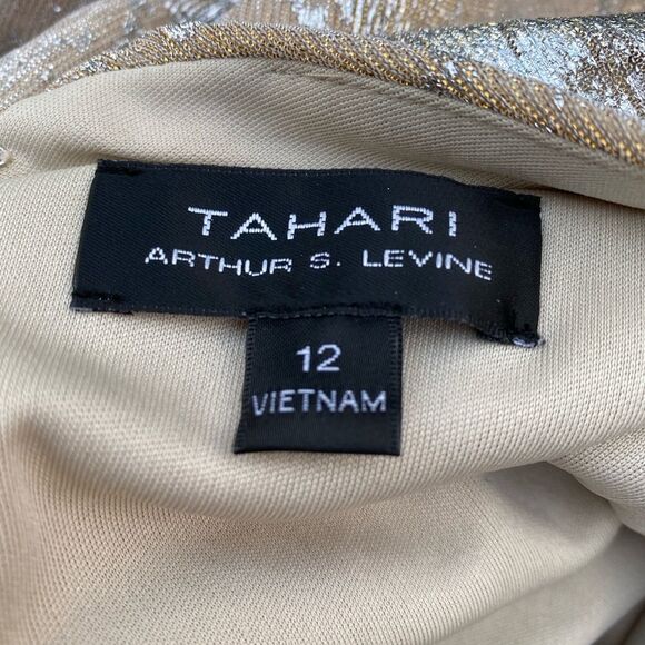 Tahari Arthur S Levine Metallic Jumpsuit Nwt - Picture 5 of 8